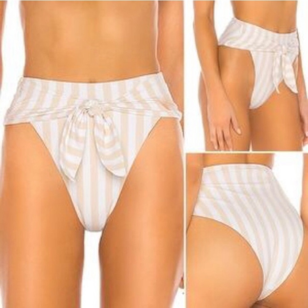 WeWoreWhat Riviera Bottom in Nude Stripe size Small